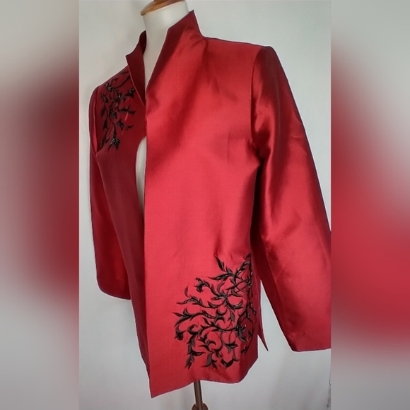 VICTOR COSTA SILK EVENING JACKET - Picture 4 of 6